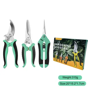 3-Piece Stainless Steel Gardening Secateurs Set