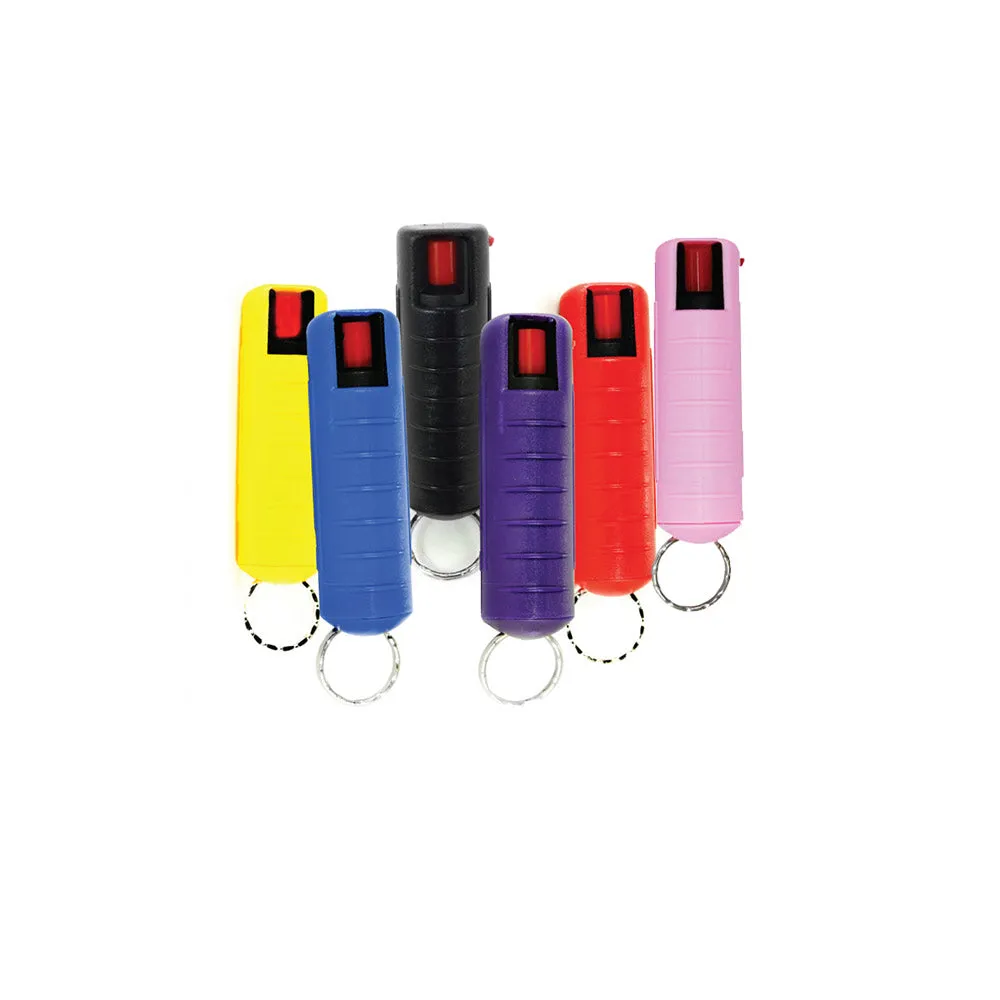 500 Units Mix Colors Hard Case Pepper Sprays with Key-Chains