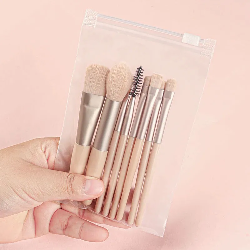 8 Pieces Travel Essential Mini Makeup Tool Brush Sets