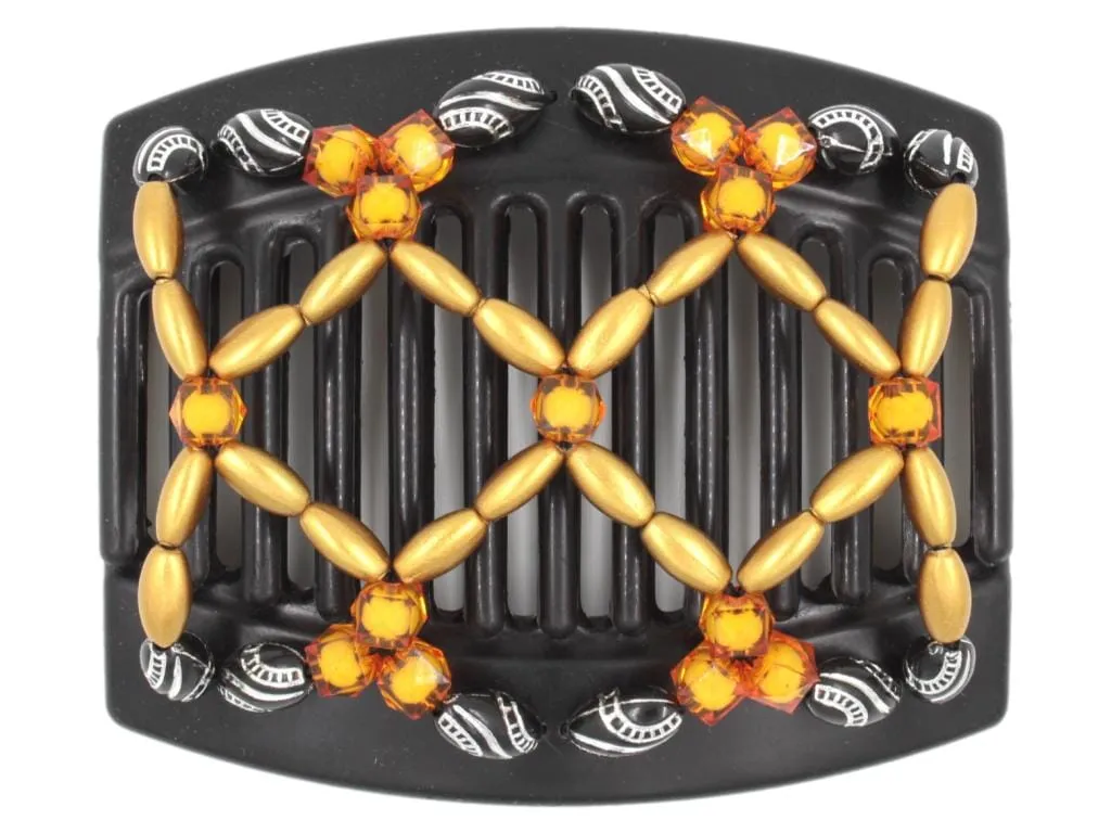 African Butterfly Thick Hair Comb - Ndalena Black 130