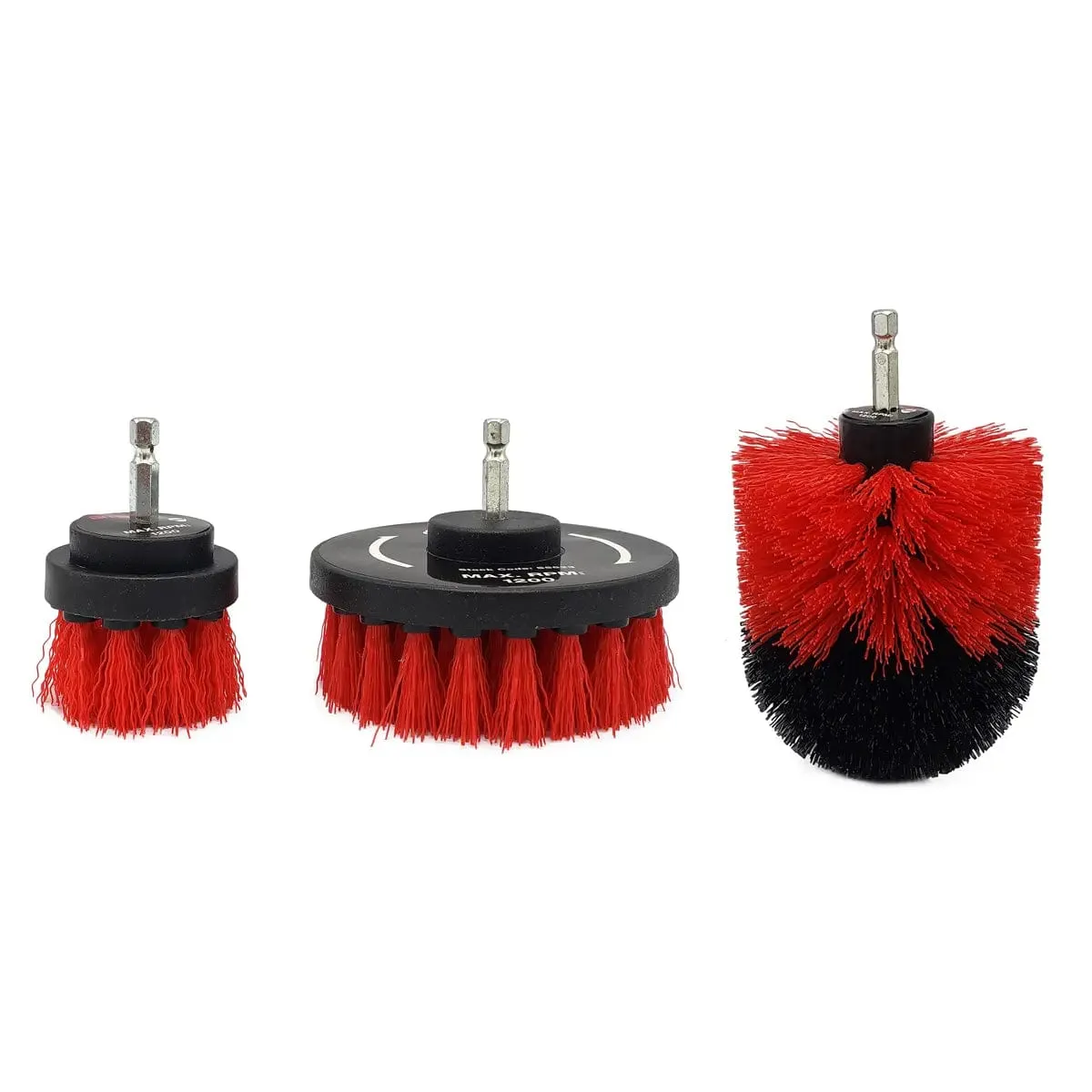 Amtech 3 Piece Drill Cleaning Brush Attachment Set 1/4" Hex