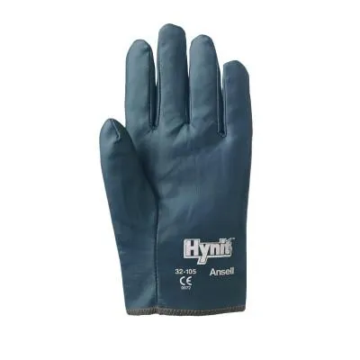 Ansell Hynit Nitrile-Impregnated Gloves, 7.5, Blue, 32-105-7.5