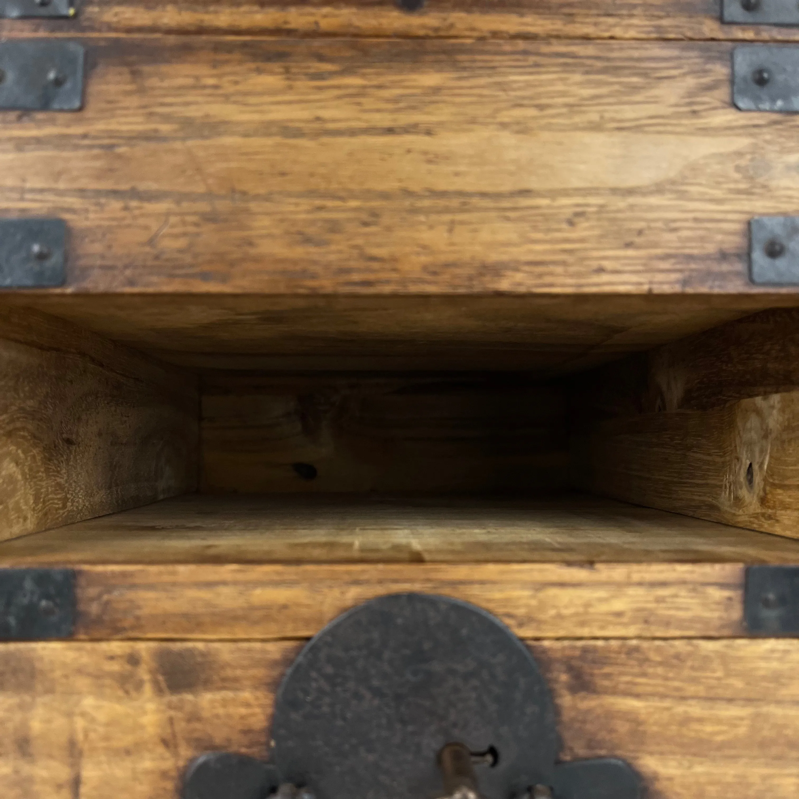 Antique Japanese c1900 Kiri Wood Suzuribako Calligraphy Tansu Chest 11"