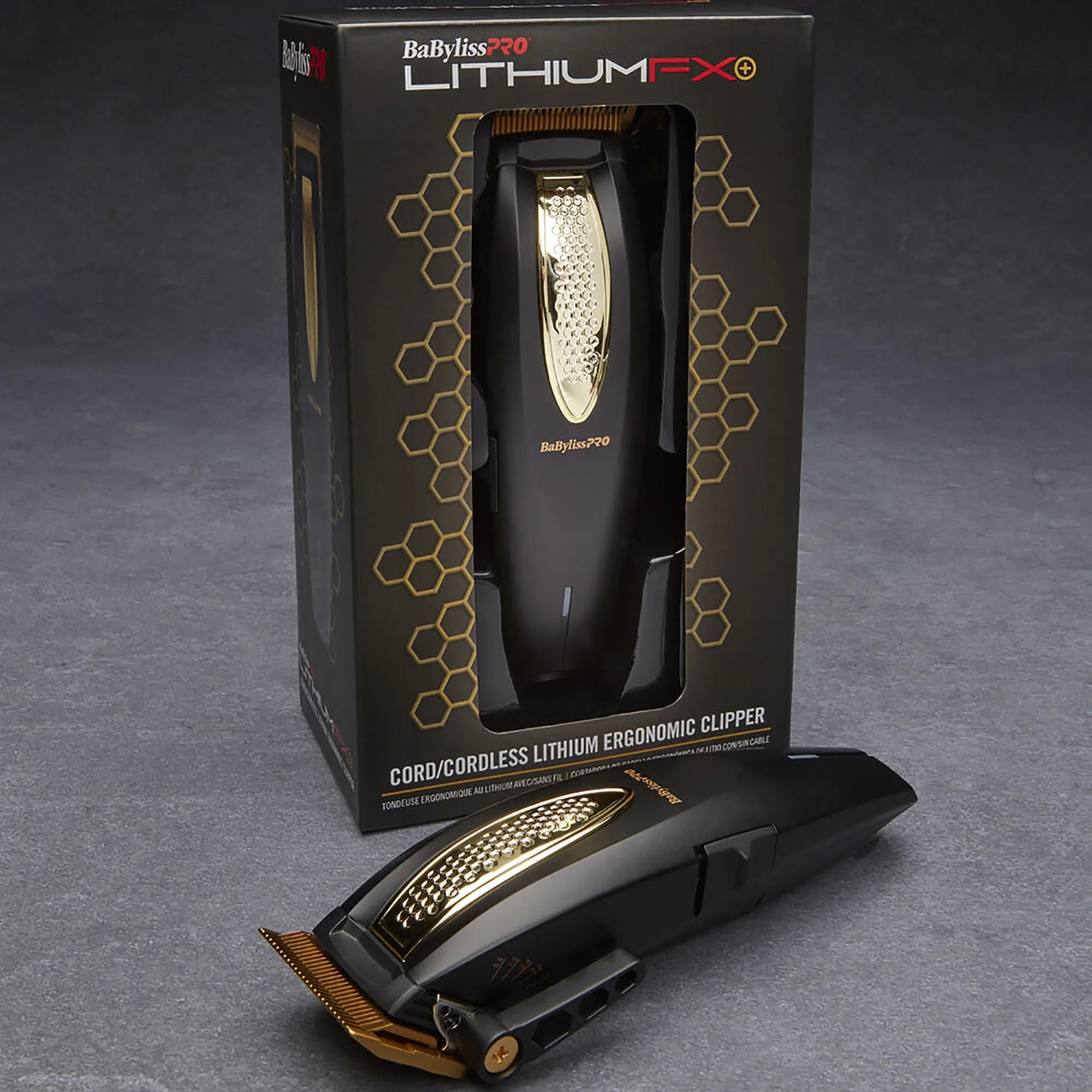 BabylissPRO Lithiumfx Cord/Cordless Lithium Ergonomic Clipper - Item No. FX673NS