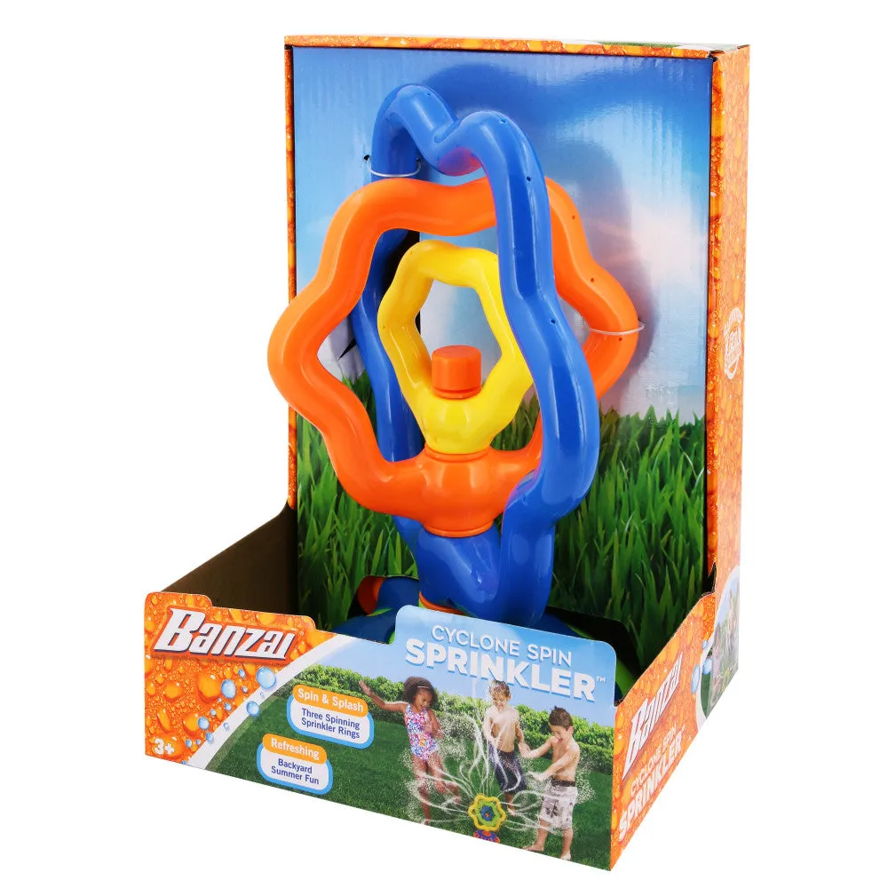 Banzai Cyclone Spin Sprinkler - Outdoor Water Play for Kids