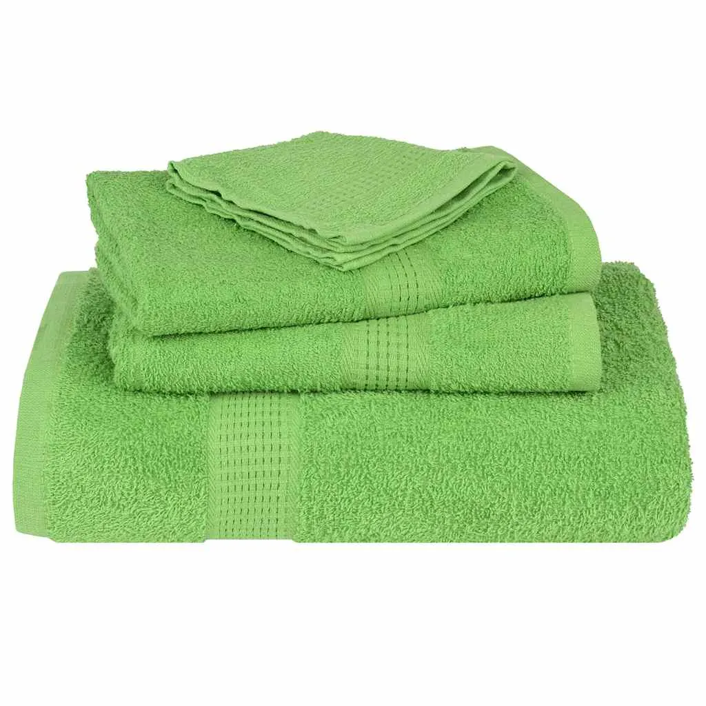 Bath Towels 4 pcs Apple Green 100x150 cm 360 gsm 100% Cotton