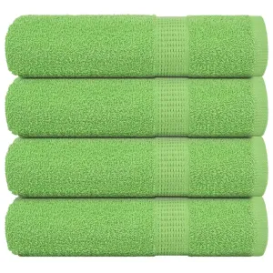 Bath Towels 4 pcs Apple Green 100x150 cm 360 gsm 100% Cotton