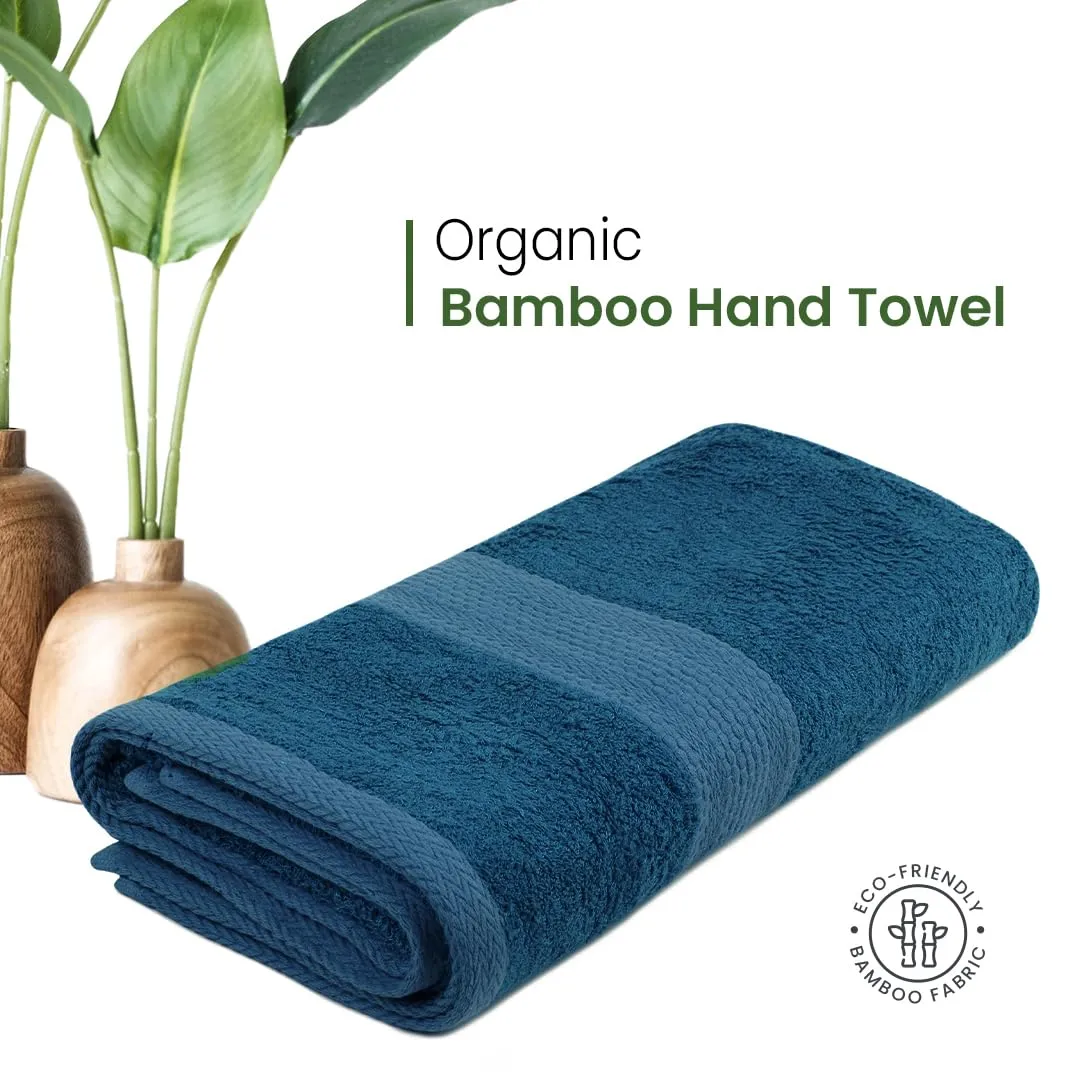 BePlush 450 GSM Bamboo Towel | Ultra Soft, Absorbent, & Quick Dry Towels for Gym, Travel (Hand Towel, Aqua Marine Blue, Pack of 2)