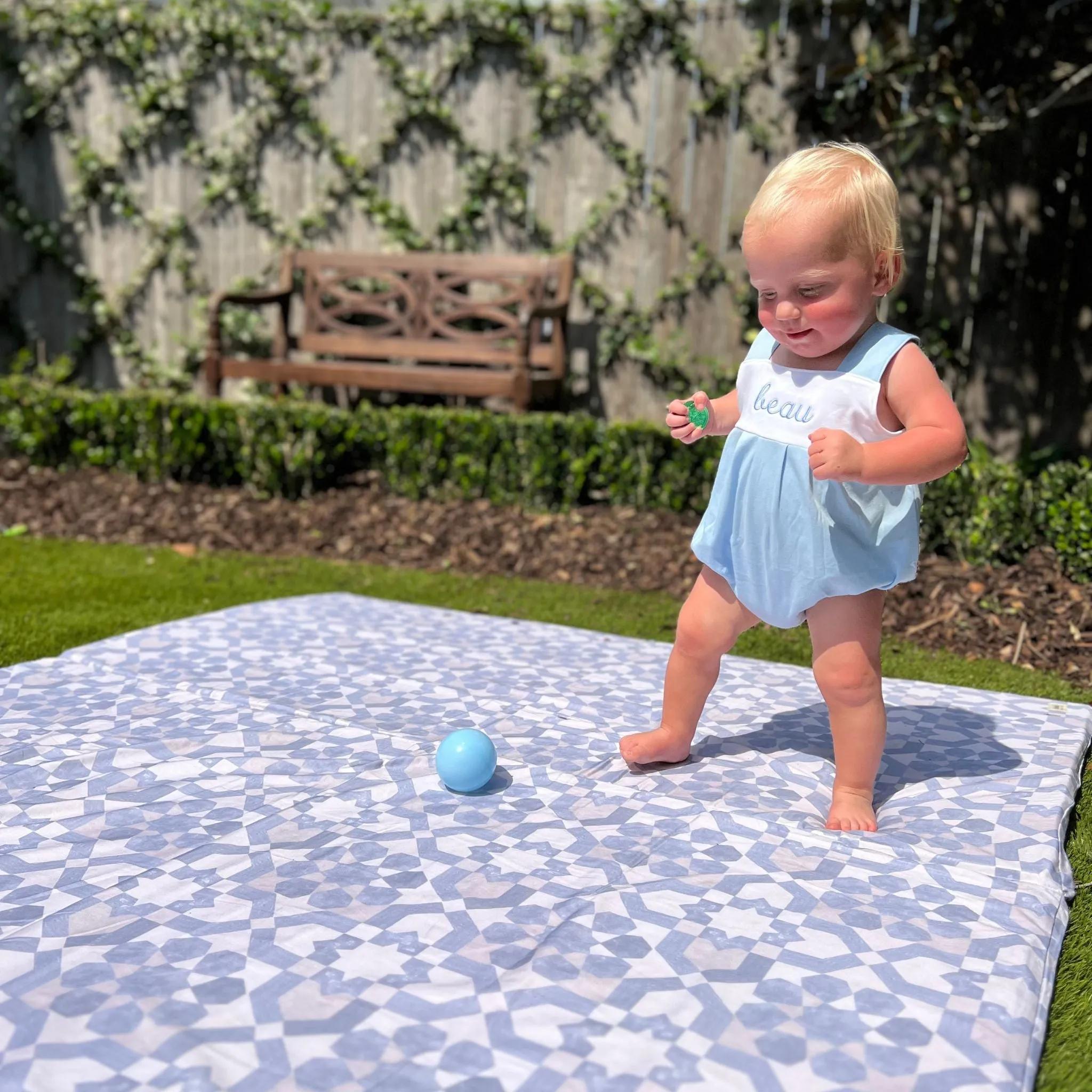 Blue Tile Mat