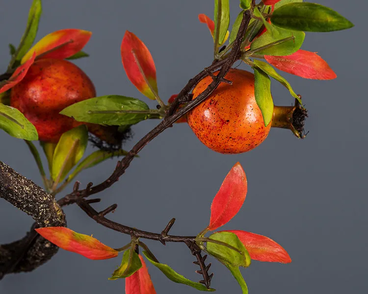 Bulk 35" Pomegranate Stems Curly Spray Branches Artificial Fruits Stems Wholesale