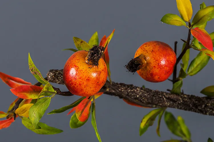 Bulk 35" Pomegranate Stems Curly Spray Branches Artificial Fruits Stems Wholesale