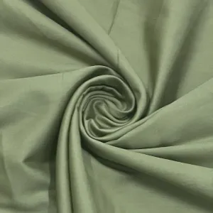 Classic Khaki Green Solid Cotton Satin