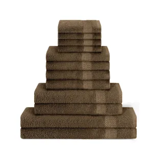 Cotton Towels 12 Piece Set-Soft Feel, Quick Dry, Highly Absorbent Durable Towels