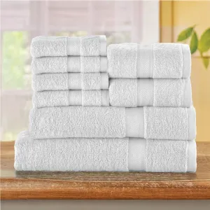 Cotton Towels 8 Piece Set-Soft Feel, Quick Dry, Highly Absorbent Durable Towels