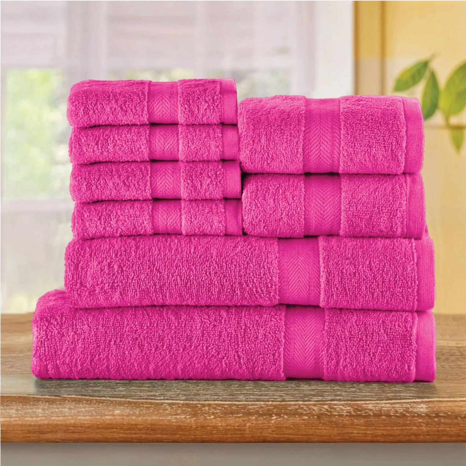 Cotton Towels 8 Piece Set-Soft Feel, Quick Dry, Highly Absorbent Durable Towels