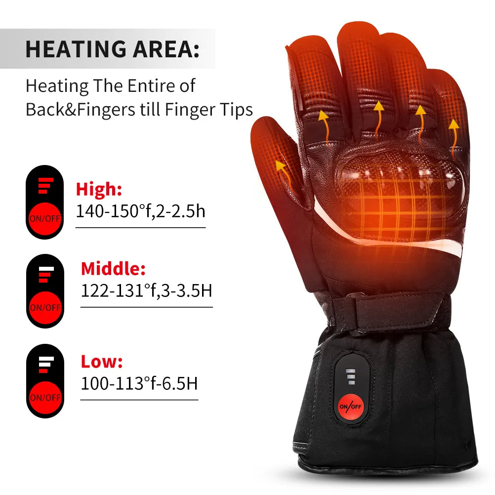 DAY WOLF Top-Notch Heated Motorcycle Gloves with a Tough Protective Shell