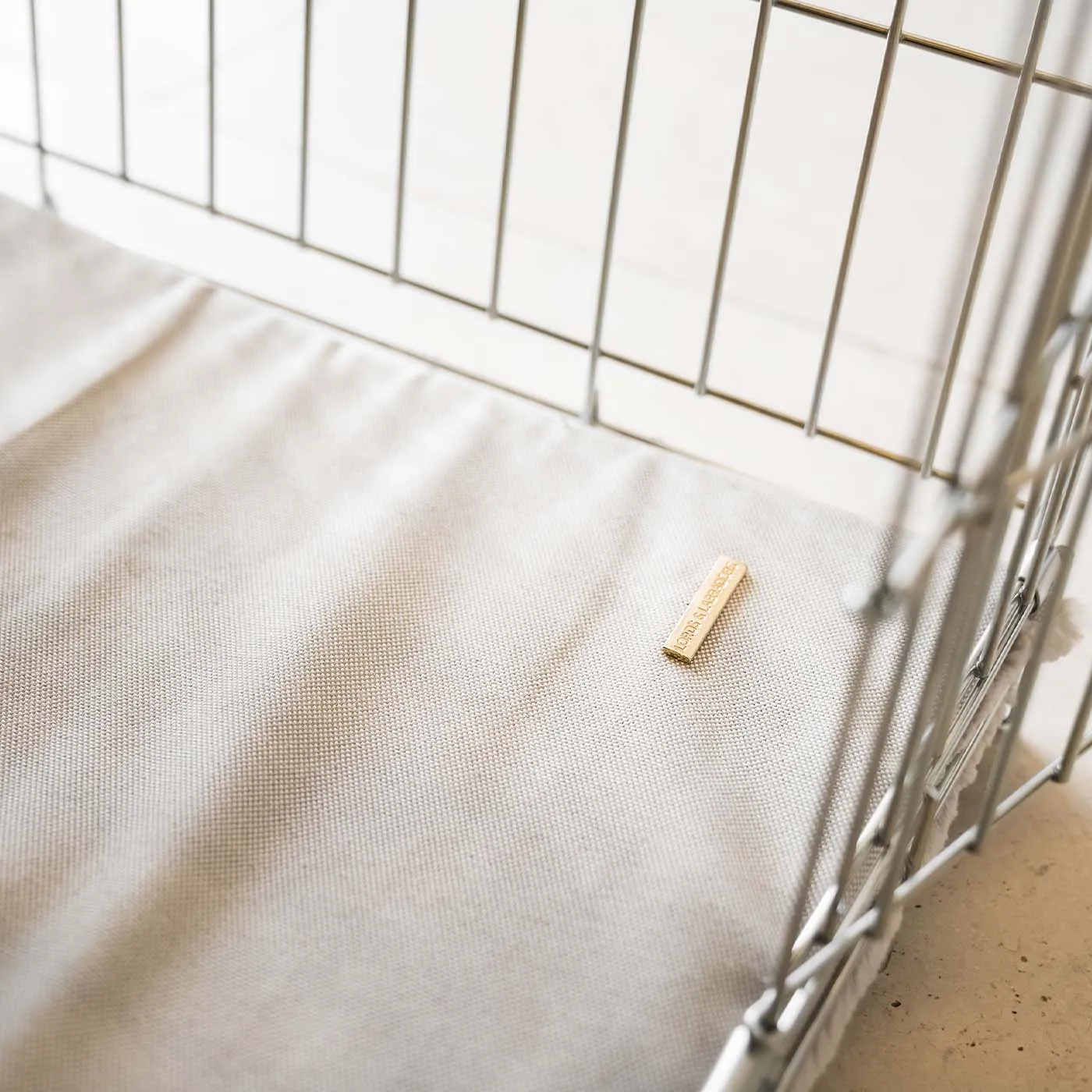 Essentials Twill Crate Mat in Linen by Lords & Labradors