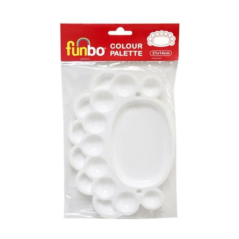 Funbo Plastic Oval Pallete 21x14cm