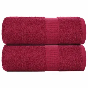 Guest Towels 2 pcs Bordeaux 30x50 cm 360 gsm 100% Cotton