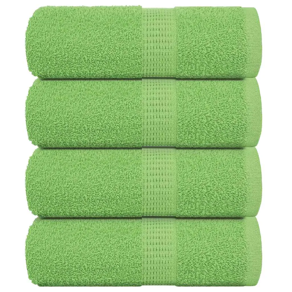 Guest Towels 4 pcs Apple Green 30x50 cm 360 gsm 100% Cotton