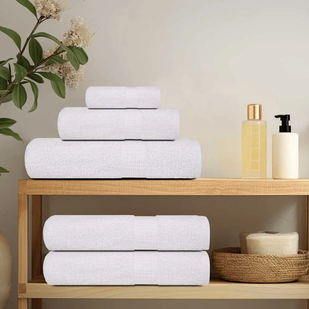 Hand Towels 2 pcs White 50x100 cm 360 gsm 100% Cotton