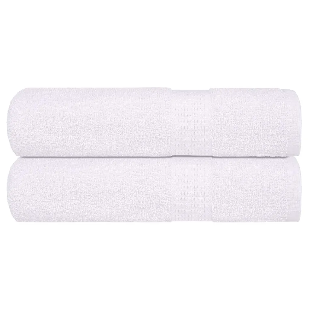 Hand Towels 2 pcs White 50x100 cm 360 gsm 100% Cotton