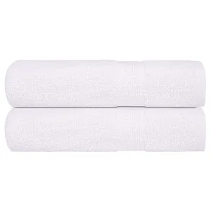 Hand Towels 2 pcs White 50x100 cm 360 gsm 100% Cotton