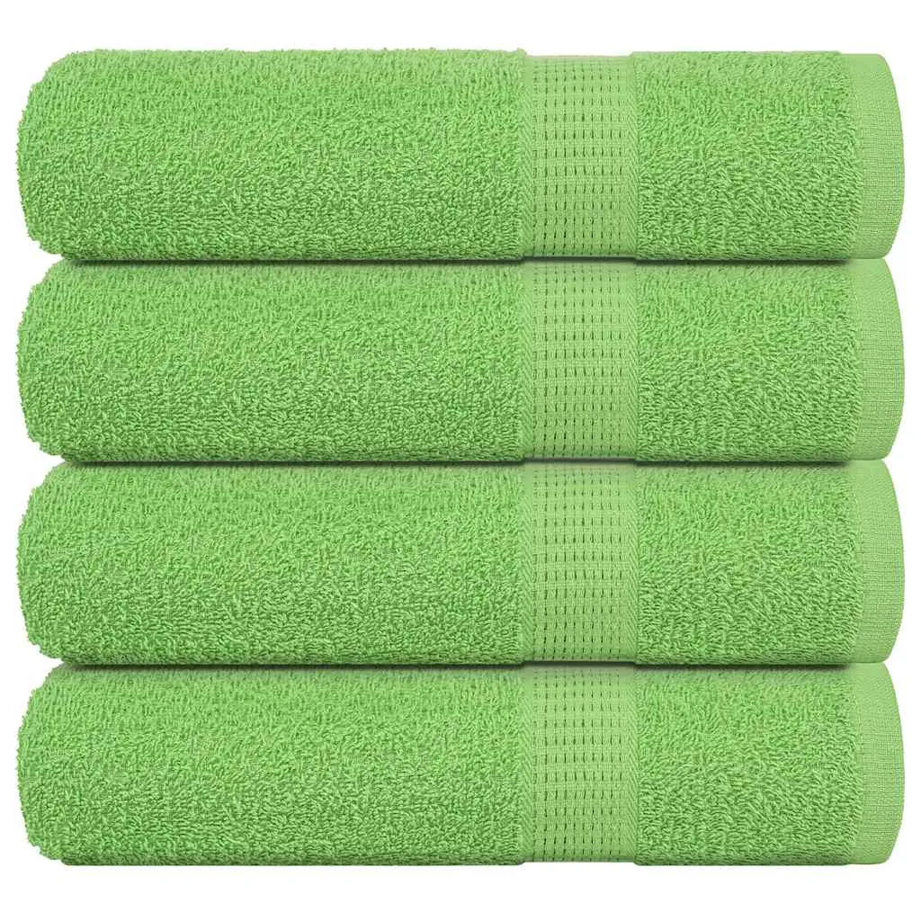 Hand Towels 4 pcs Apple Green 50x100 cm 360 gsm 100% Cotton