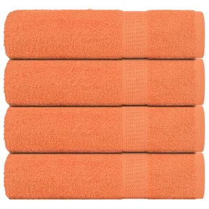 Hand Towels 4 pcs Orange 50x100 cm 360 gsm 100% Cotton