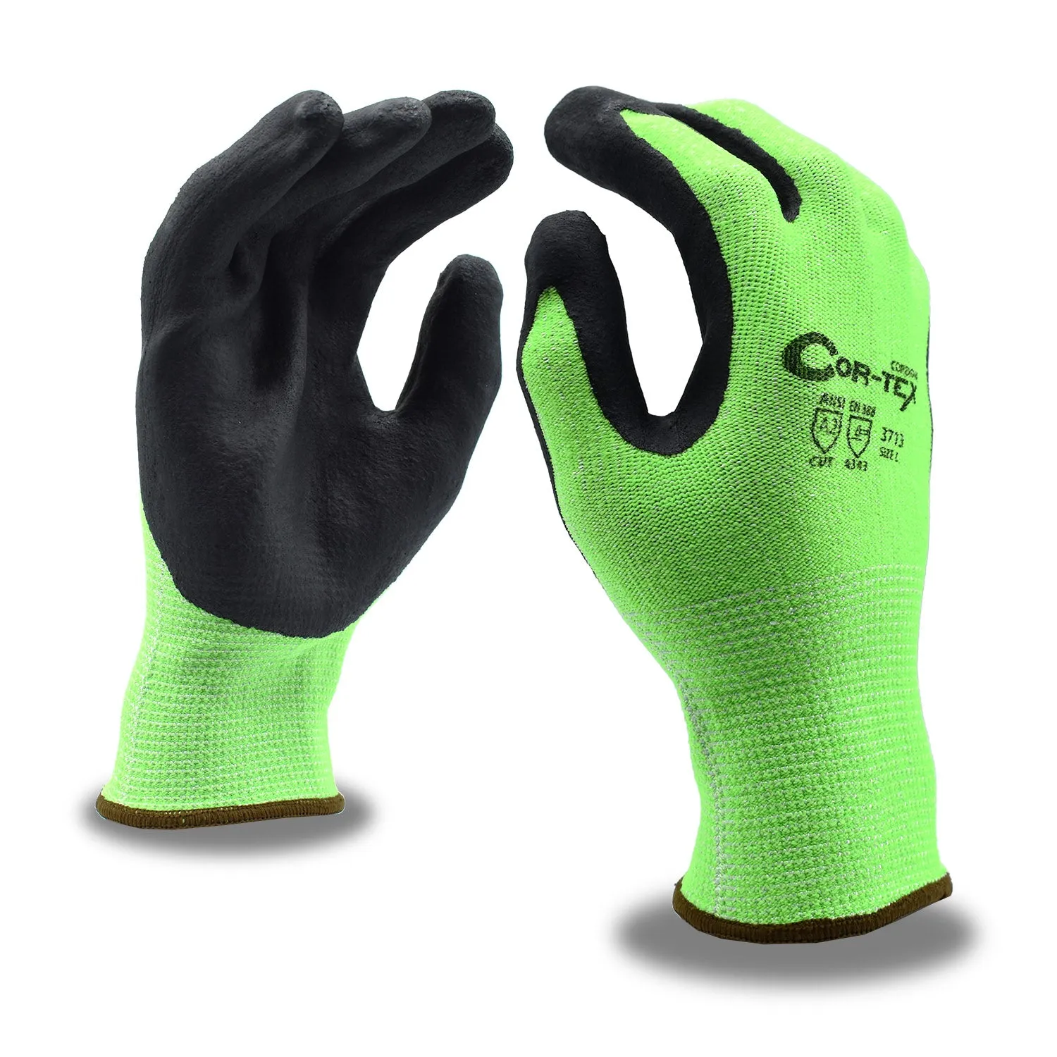 High-Visibility Cut-Resistant Gloves, ANSI Cut Level A2, Bulk 10-Pack