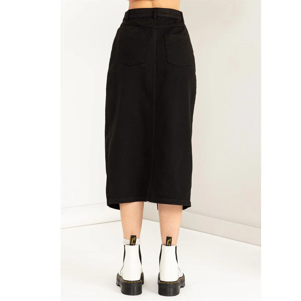 High Waisted Midi Skirt