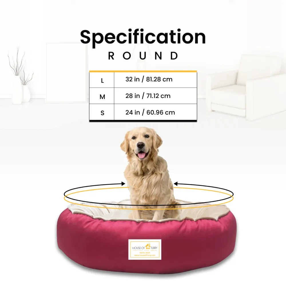 House of Furry Ultra Soft Velvet Luxury Donut Sofa Bed for Dogs and Cats (Multi Color)