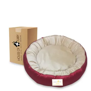 House of Furry Ultra Soft Velvet Luxury Donut Sofa Bed for Dogs and Cats (Multi Color)