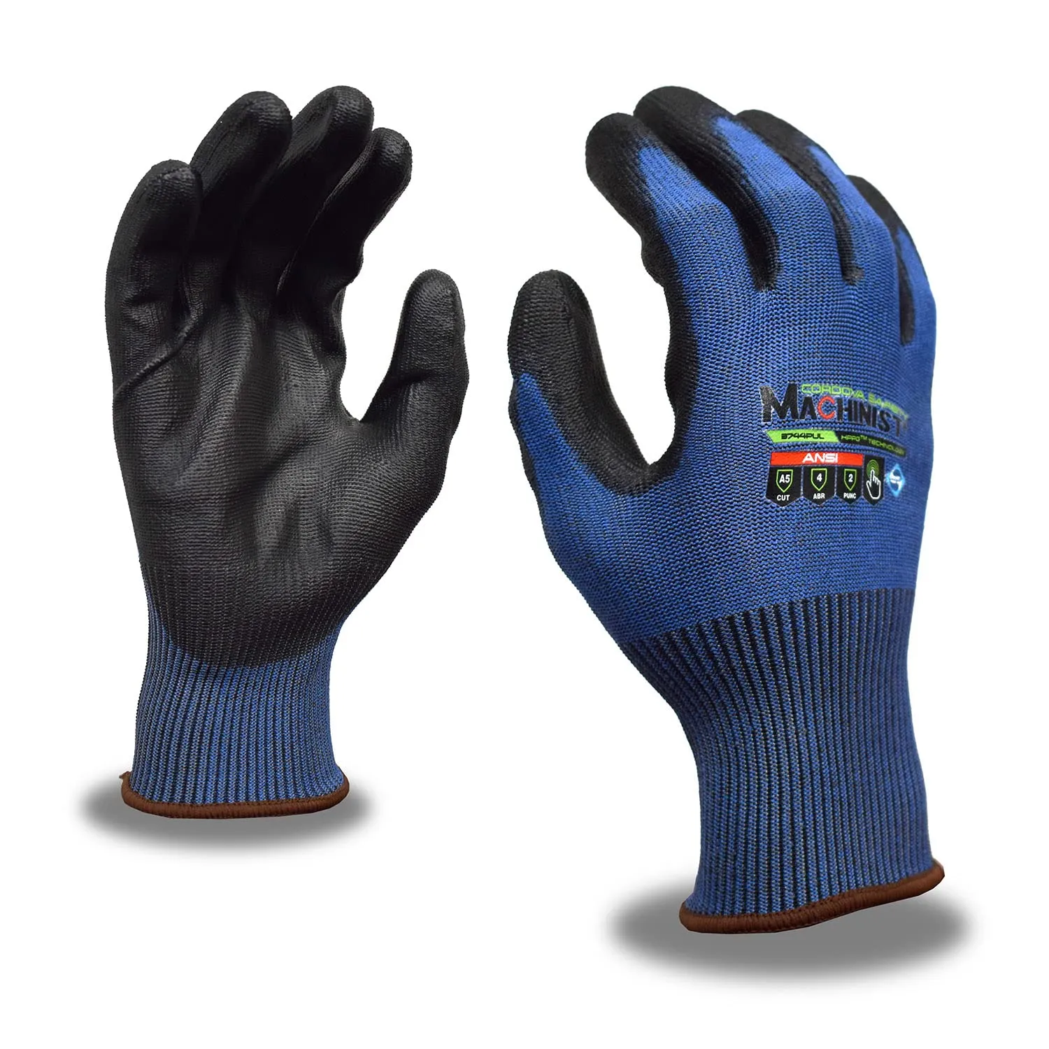 HPPG Cut-Resistant Gloves with Polyurethane Coating, ANSI Cut Level A5