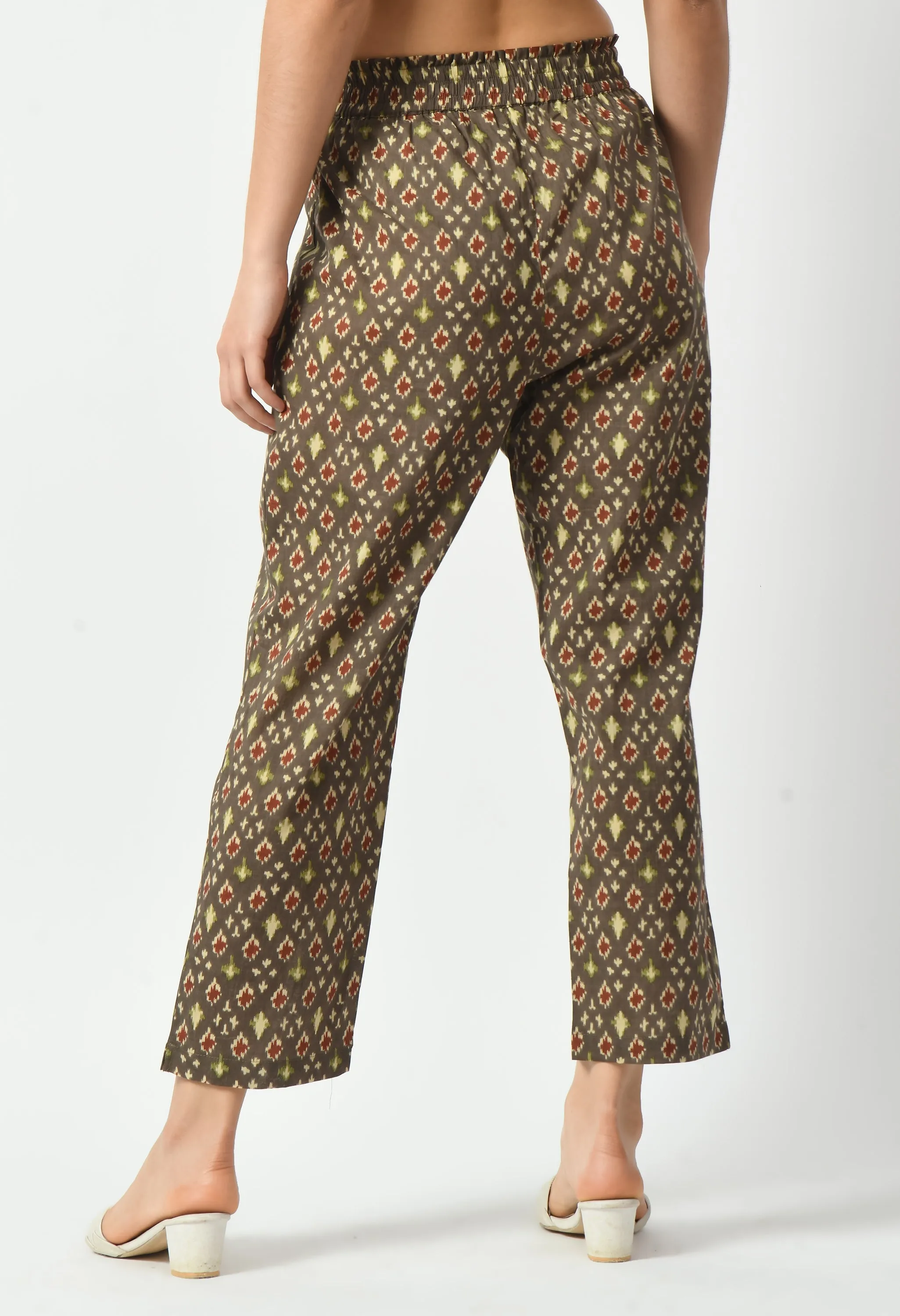 Ikat Relaxed Cotton Trousers