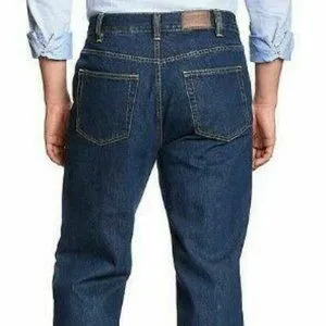 Kirkland Signature Men's Cotton Jeans Relaxed Fit Blue