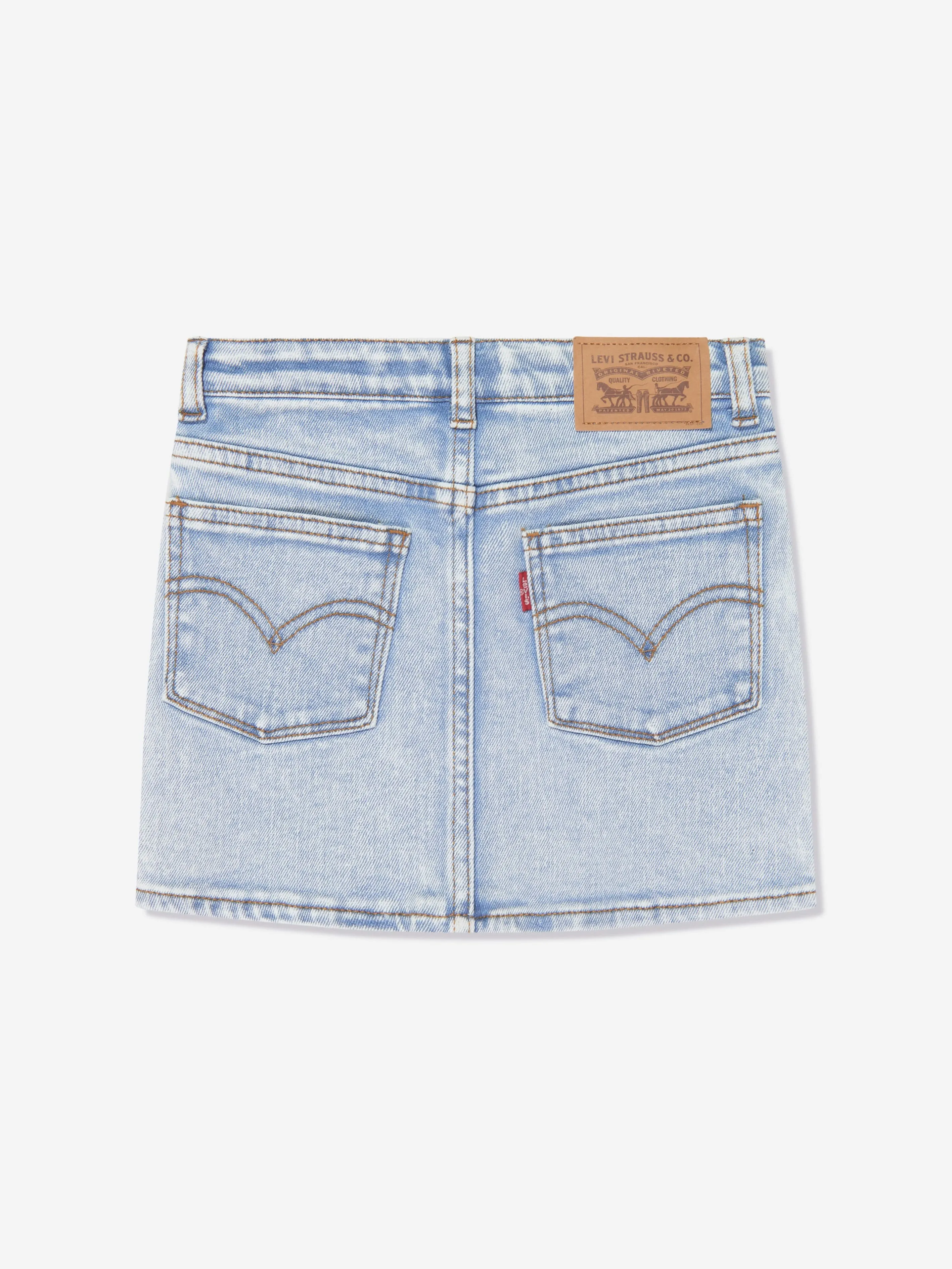 Levi's Wear Girls High Rise Denim Skirt in Blue