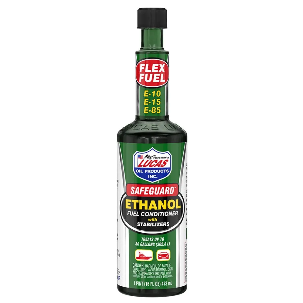 Lucas Safeguard Ethanol E10 E15 E85 Fuel Conditioner with Stabilisers - 16 Fl Oz (473mL) - 10576