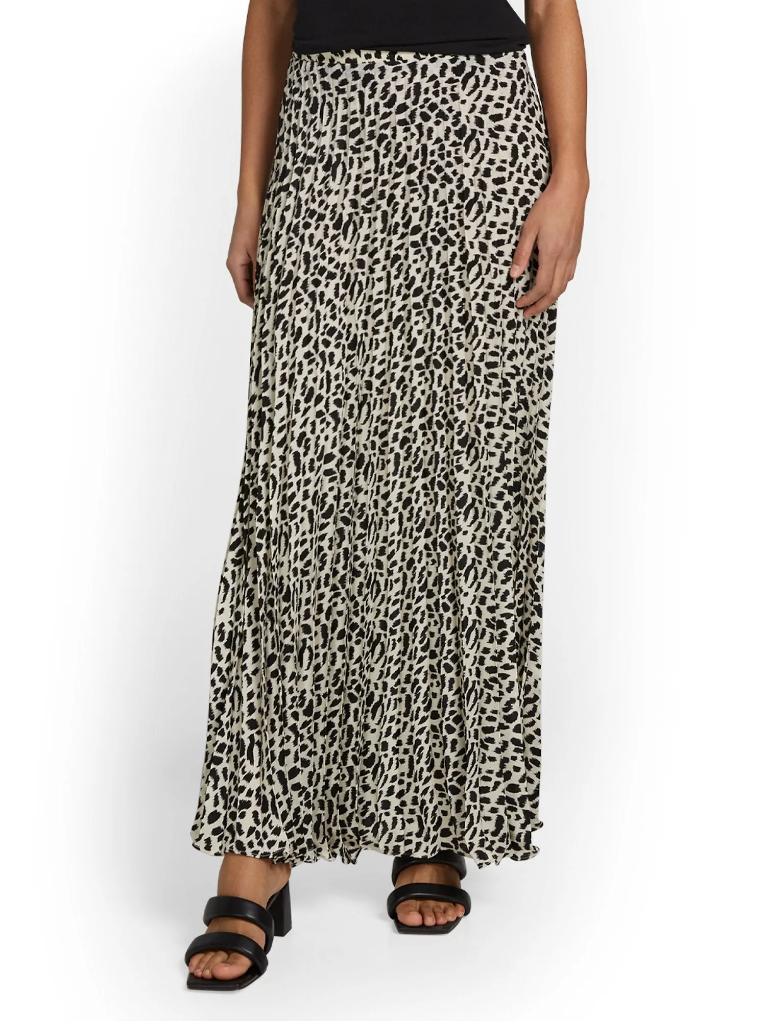 Luxy USA Cheetah-Print Pleated Maxi Skirt - Brands We Love