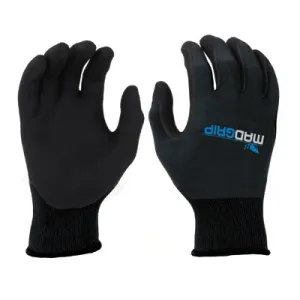 Madgrip DWBBLKR Dri-Max High Dexterity Foam Nitrile Mechanic Glove, Black (One Dozen)