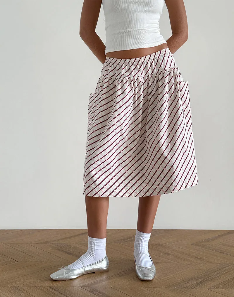 Manasi Midi Skirt in Geometric Tile