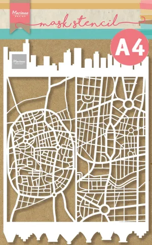 Marianne Design Mask Stencil - A4 - Slimline City