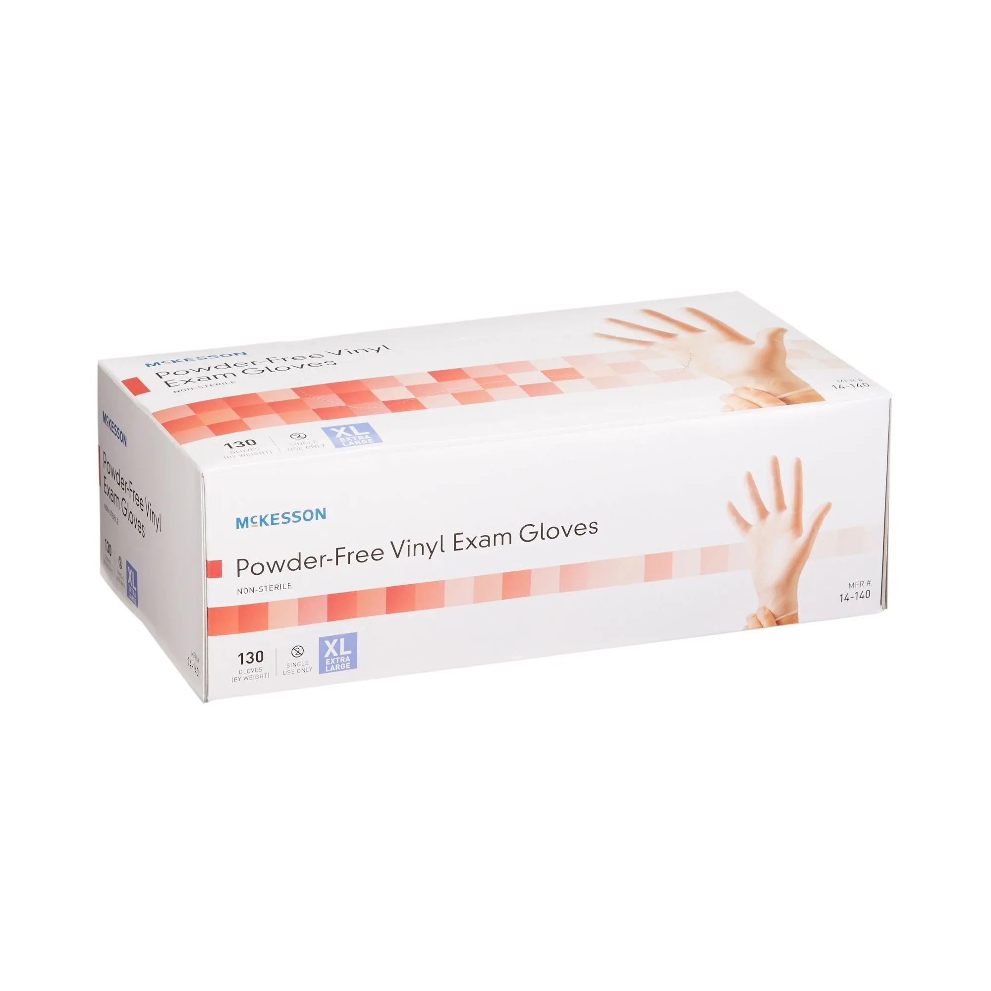 McKesson Vinyl Exam Glove, Extra Large, Clear