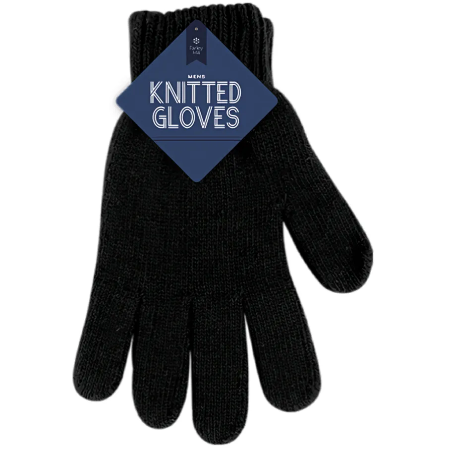 Mens Knitted Wool Gloves (Colour Options)