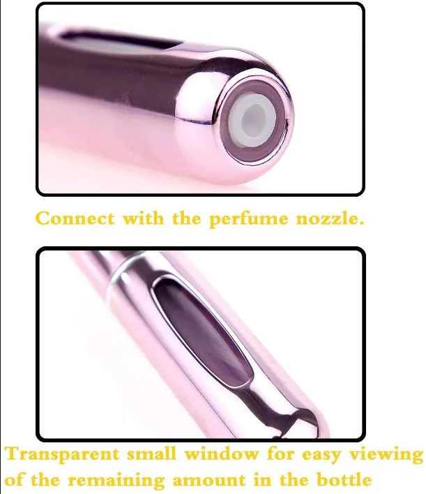 Mini Refillable Perfume Atomizer Bottle for Travel Spray Scent Pump Case 5ml