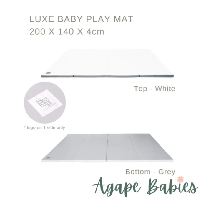 MyLO Luxe Foldable Baby Play Mat (200x140x4cm) - Beige/White