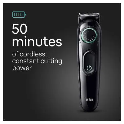 New - Braun Series 3 AiO3450 Rechargeable 5-in-1 Ear, Nose, Beard & Hair Trimmer