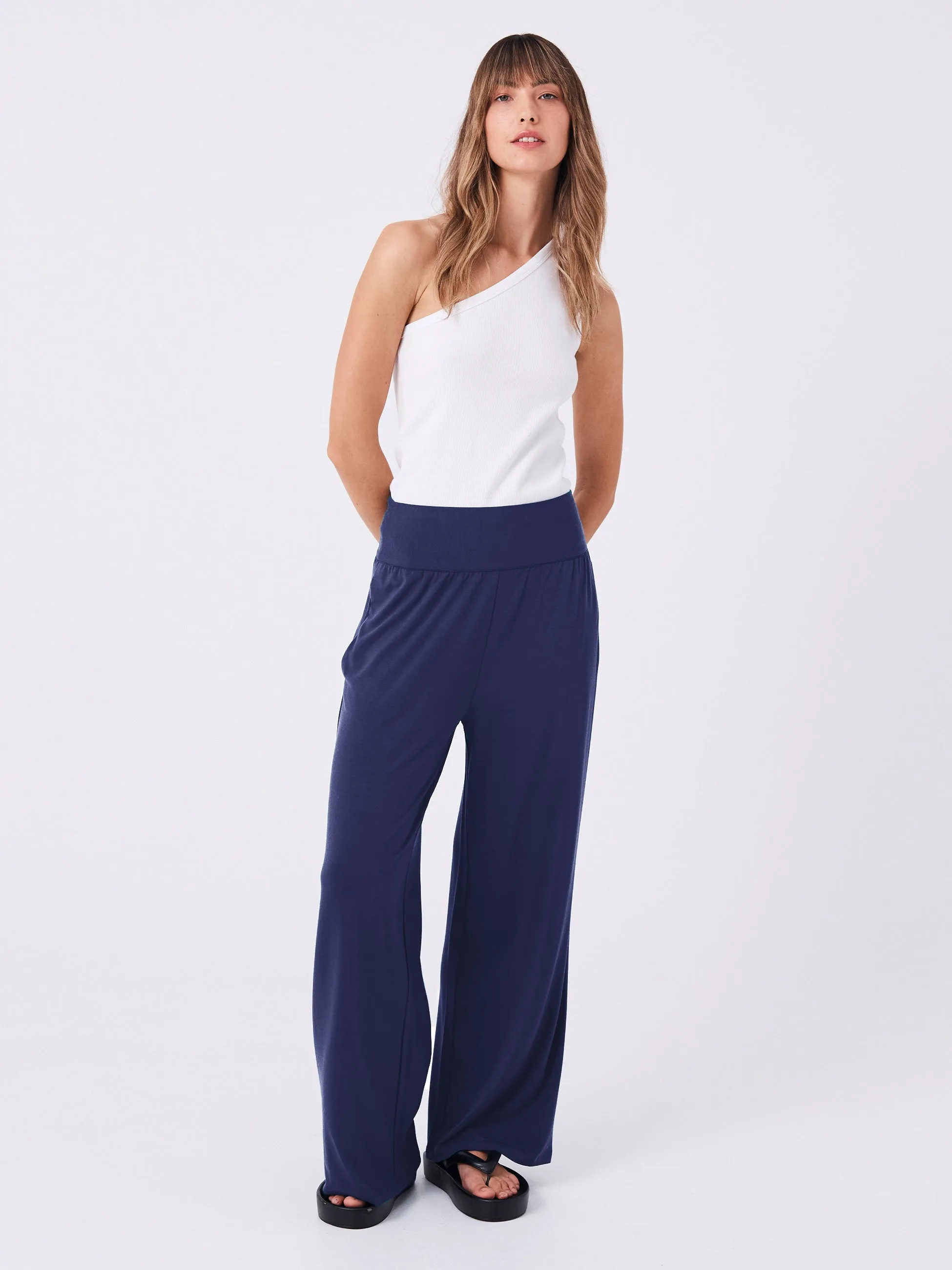 Nomad Modal Wide Leg Pant - Navy