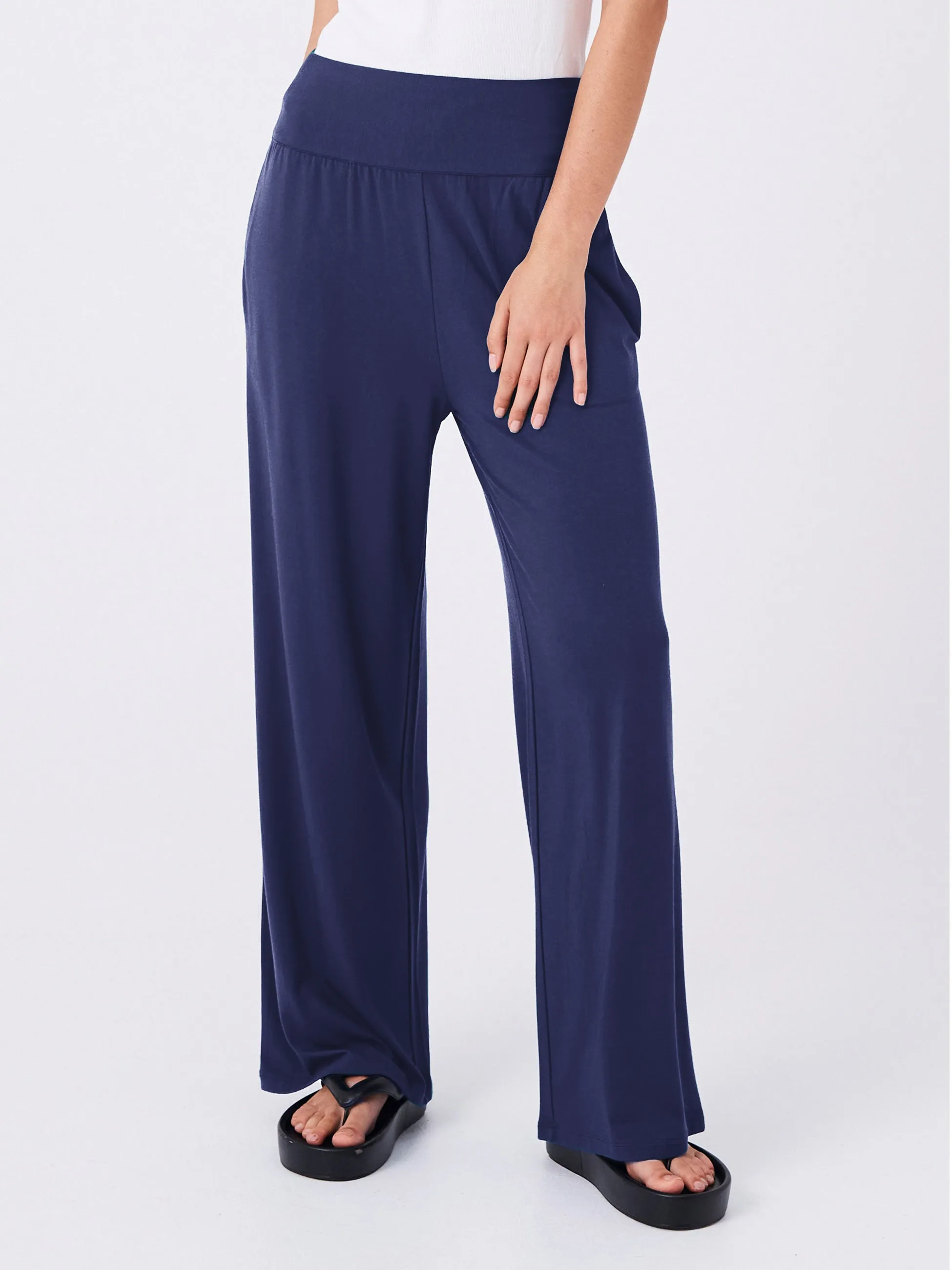 Nomad Modal Wide Leg Pant - Navy