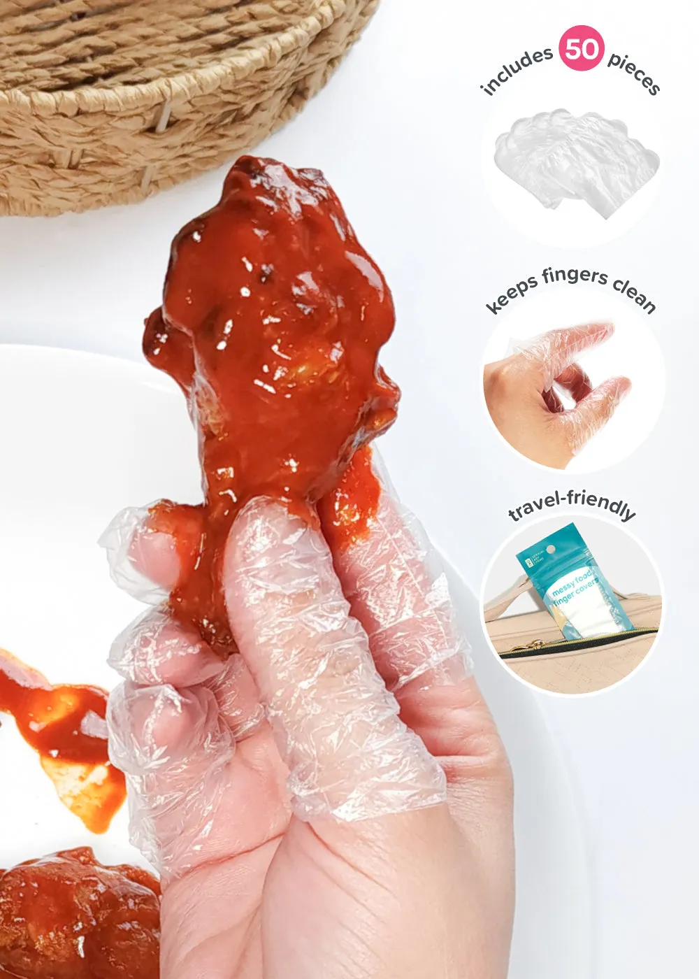 Official Key Items Messy Food Finger Covers